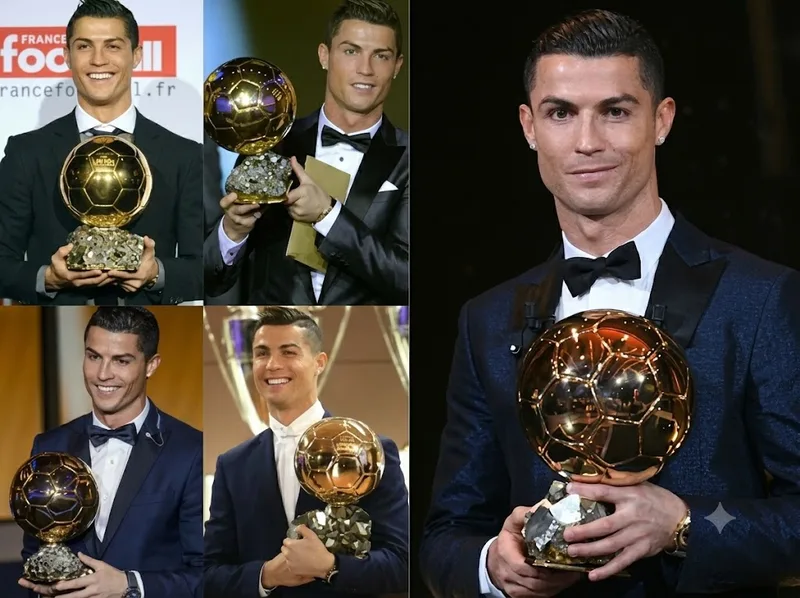 Cristiano Ronaldo sở hữu 5 Quả bóng vàng và 5 Champions League