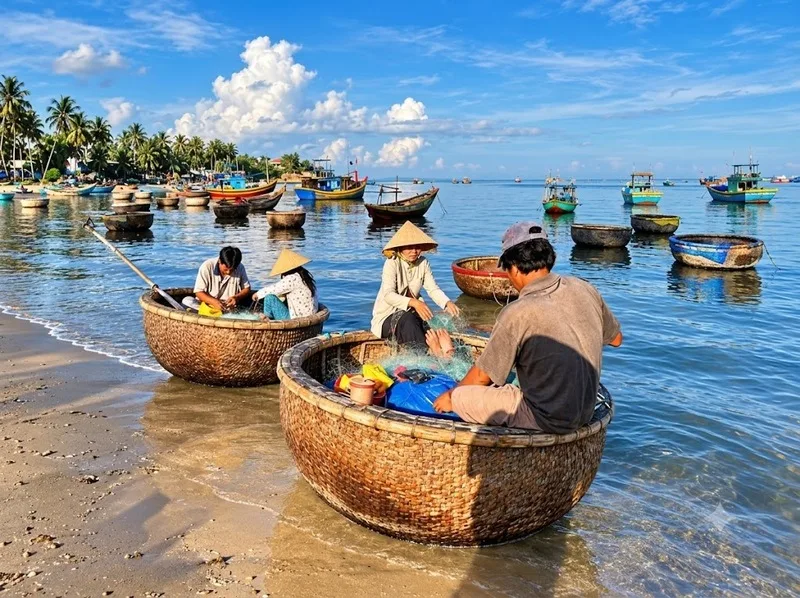 Làng chài Hàm Ninh mang vẻ đẹp bình dị của cuộc sống ngư dân