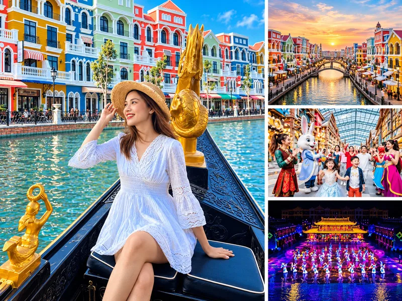 Grand World Phú Quốc rực rỡ với phố màu sắc và kênh nước Venice