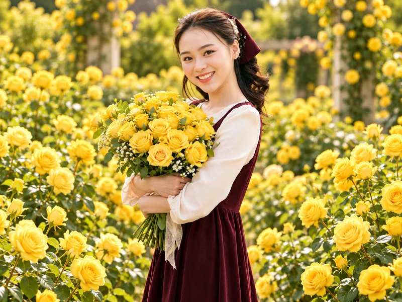 Hoa hồng vàng tượng trưng cho niềm vui, biết ơn và hy vọng